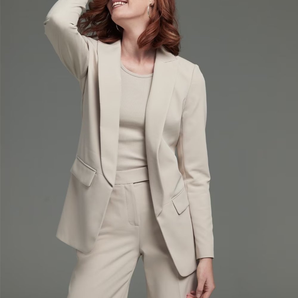 White House Black Market Cream Blazer